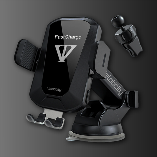 Veloticity Auto-Clamp Wireless Chargeable Phone Mount